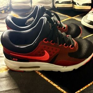 Nike Black and Red Air Running Sneakers